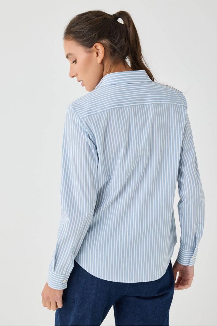 Zanetti 1965 Camicia in cotone stretch a righe Fino Al -60%