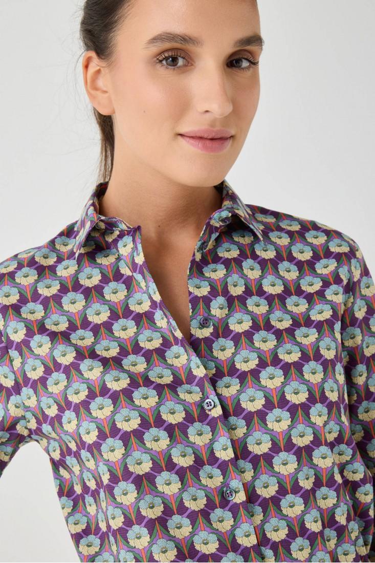 Zanetti 1965 Camicia in cotone Liberty Grande vendita