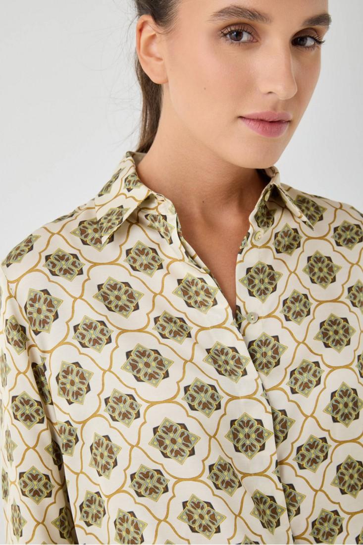 Zanetti 1965 Camicia in viscosa stampata Convenienza