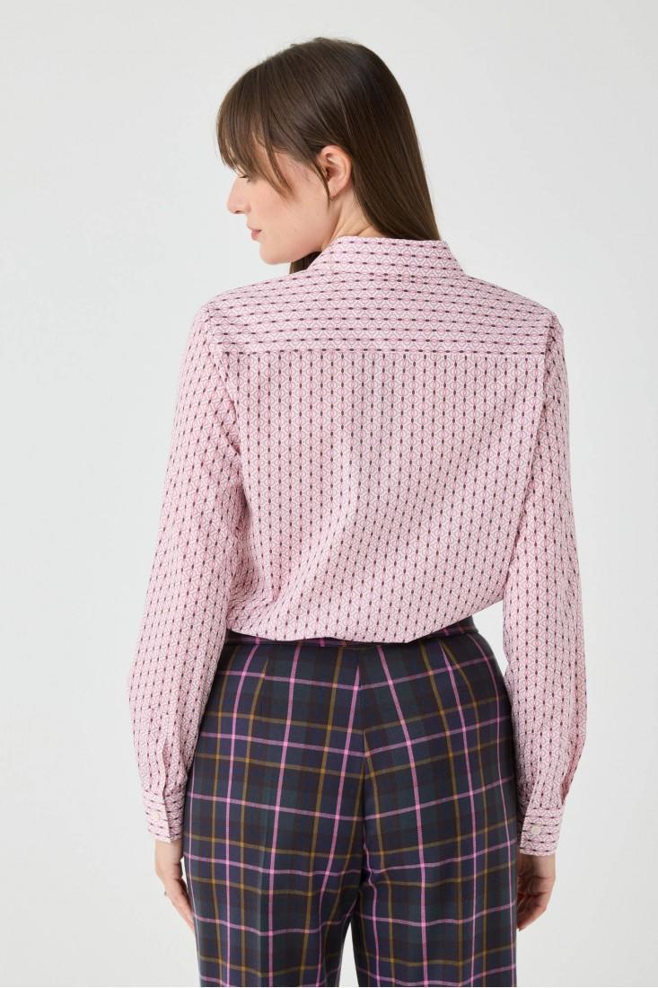 Zanetti 1965 Camicia con microstampa geometrica Sconto