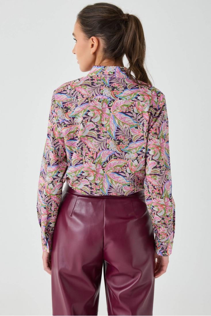 Zanetti 1965 Camicia in cotone Liberty floreale Offerta natalizia