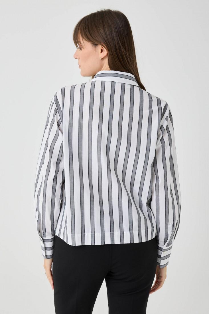 Zanetti 1965 Camicia a righe con inserti lurex In Vendita