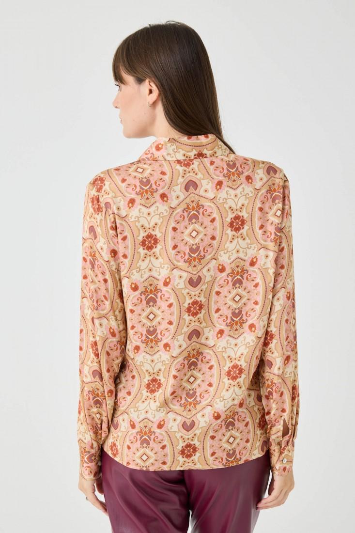 Zanetti 1965 Camicia in viscosa con stampa paisley Hotsell