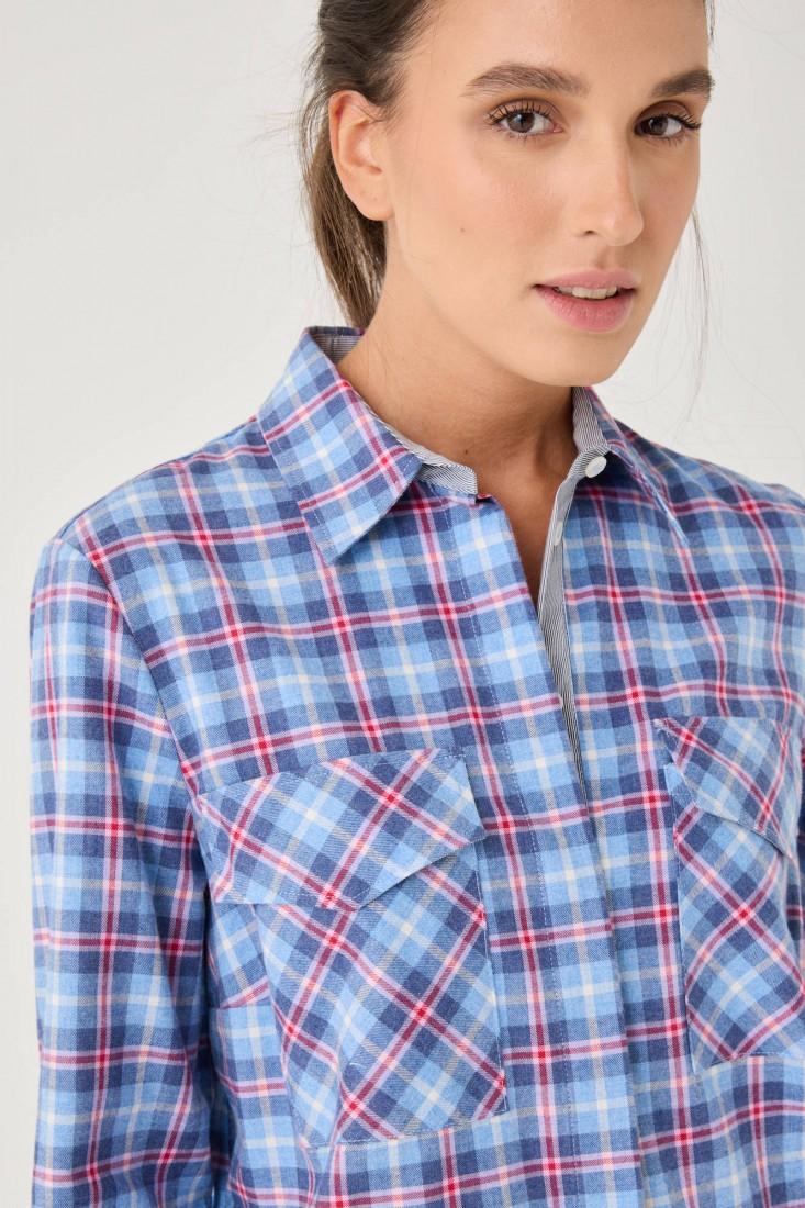 Zanetti 1965 Camicia a quadri con tasche frontali Negozio