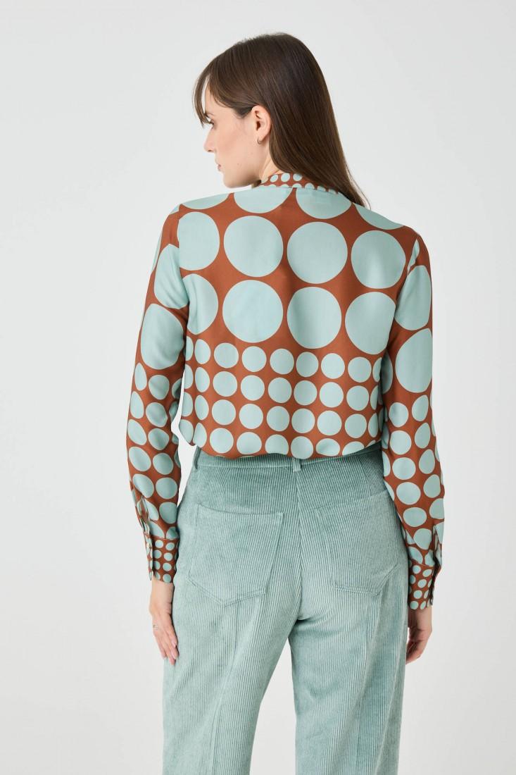 Zanetti 1965 Blusa con stampa geometrica Italy