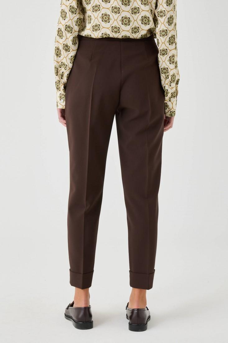 Zanetti 1965 Pantalone stretch con risvolto Presa