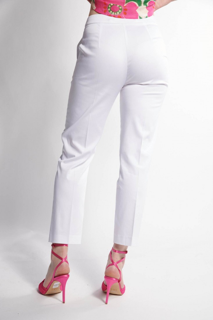 Zanetti 1965 Pantalone gamba dritta in rasatello stretch Sconto