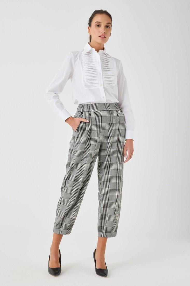 Zanetti 1965 Pantaloni carrot tartan Online