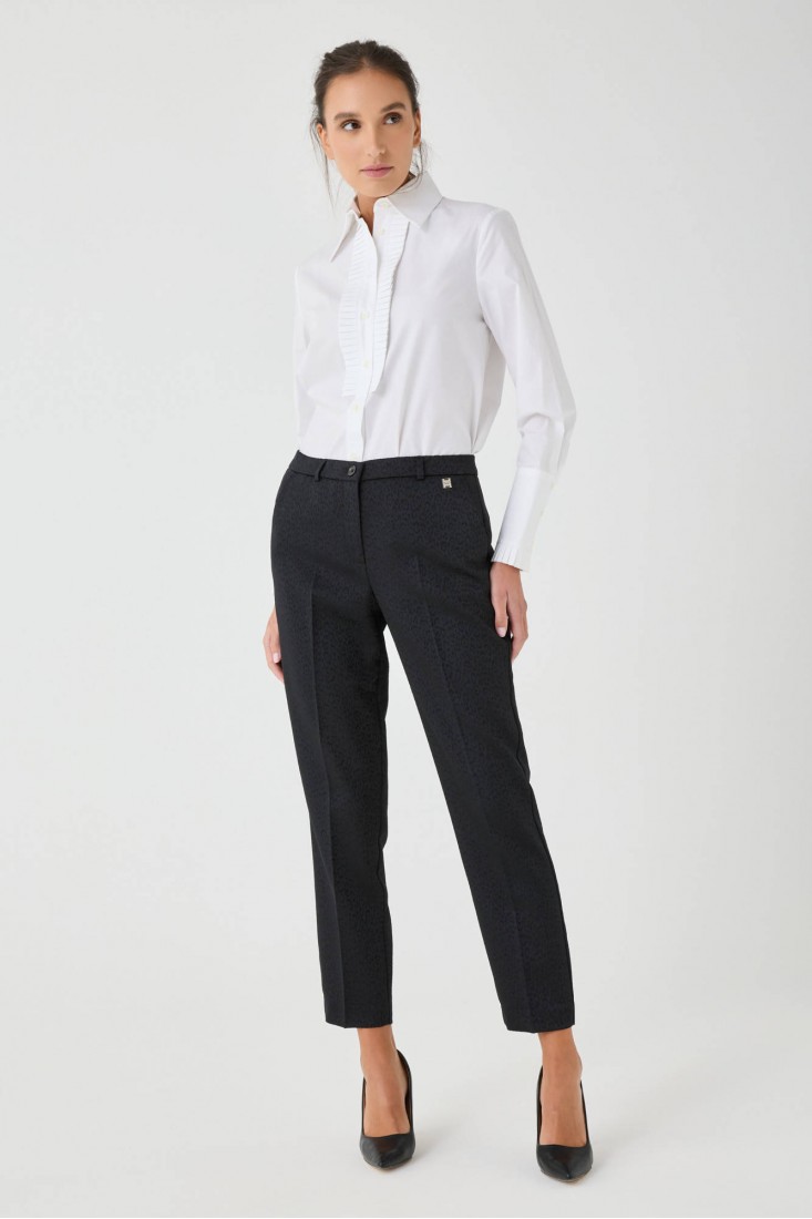 Zanetti 1965 Pantalone stretch animalier Outlet