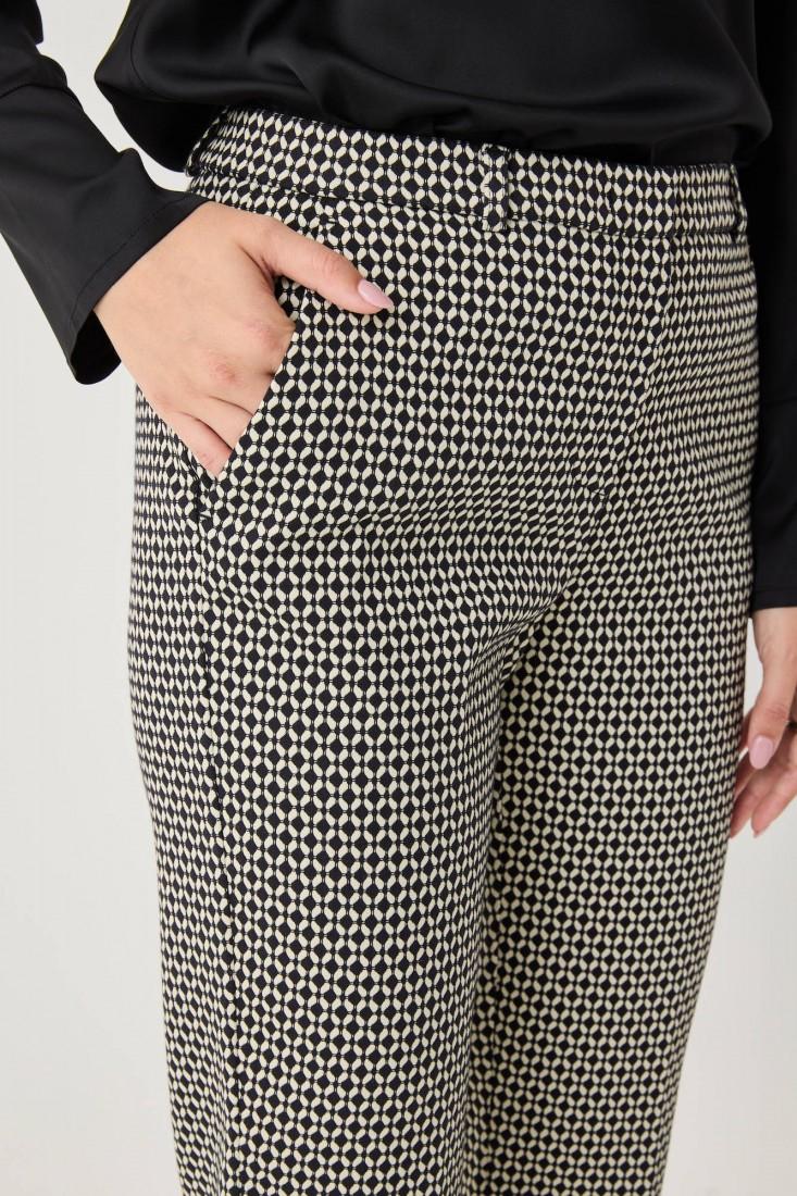 Zanetti 1965 Pantaloni ropped in punto milano jacquard Hotsell