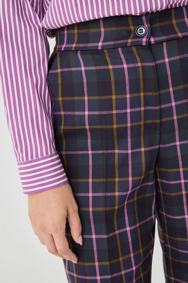 Zanetti 1965 Pantalone a quadri gamba dritta Vendita Economica