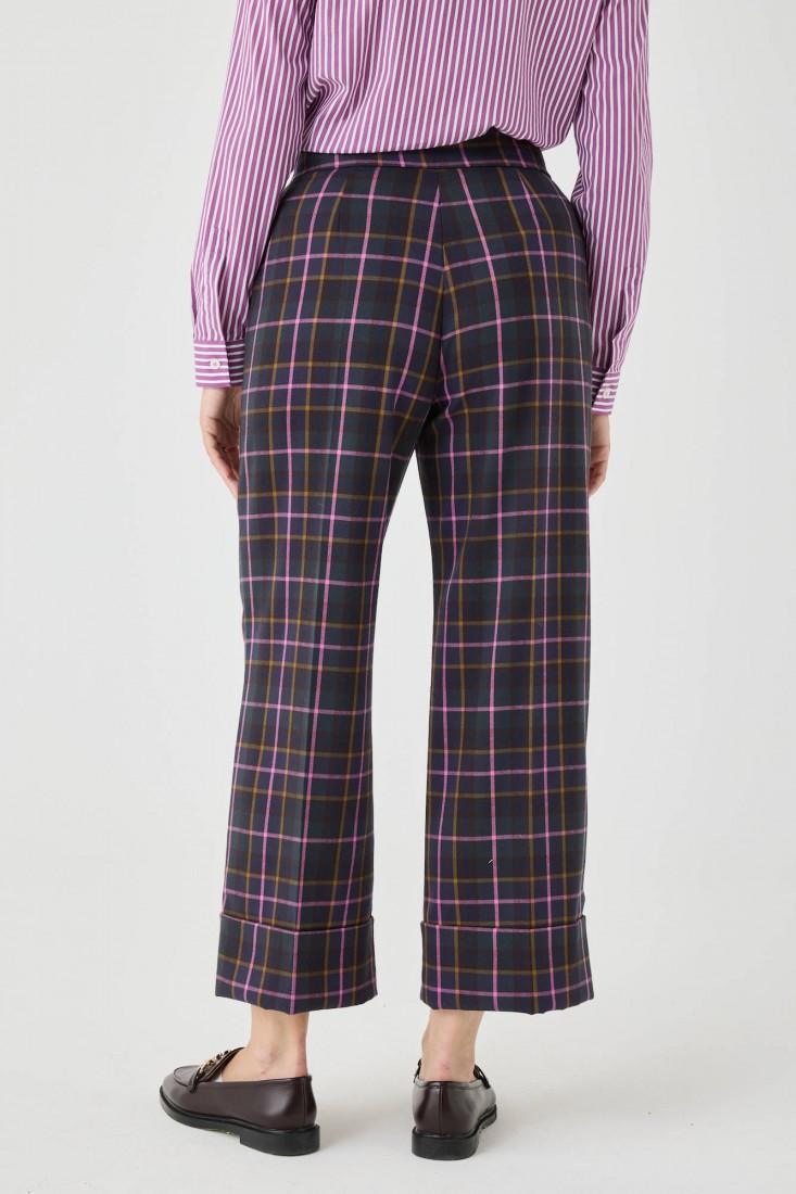 Zanetti 1965 Pantalone a quadri gamba dritta Vendita Economica