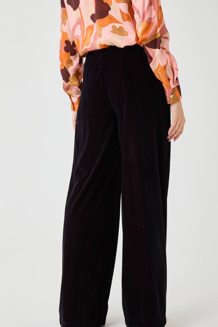 Zanetti 1965 Pantalone ampio in velluto liscio Vendite Flash