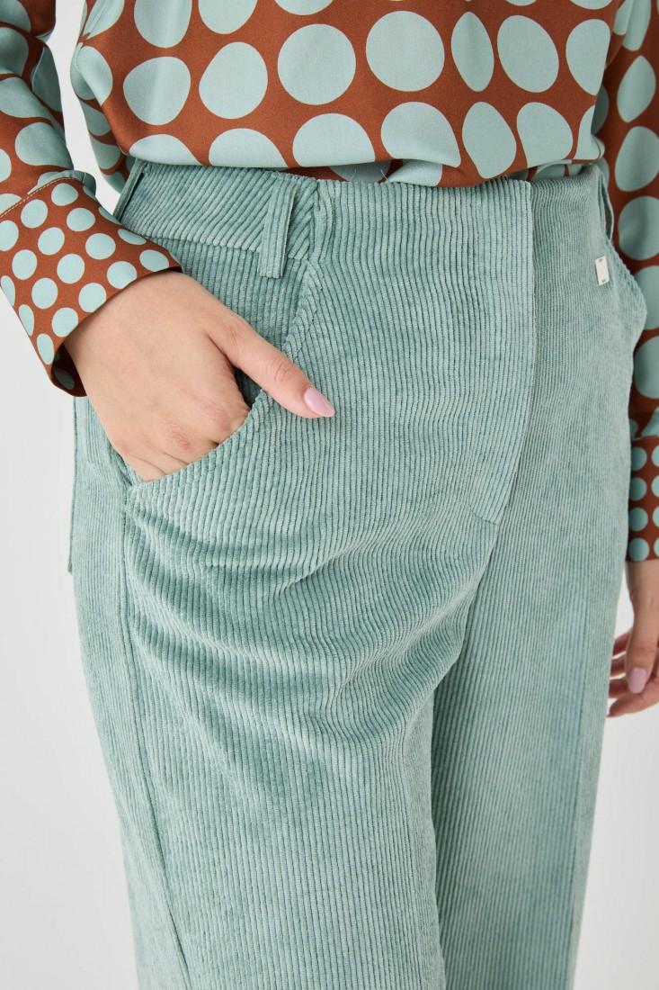 Zanetti 1965 Pantaloni in velluto cropped In Saldo