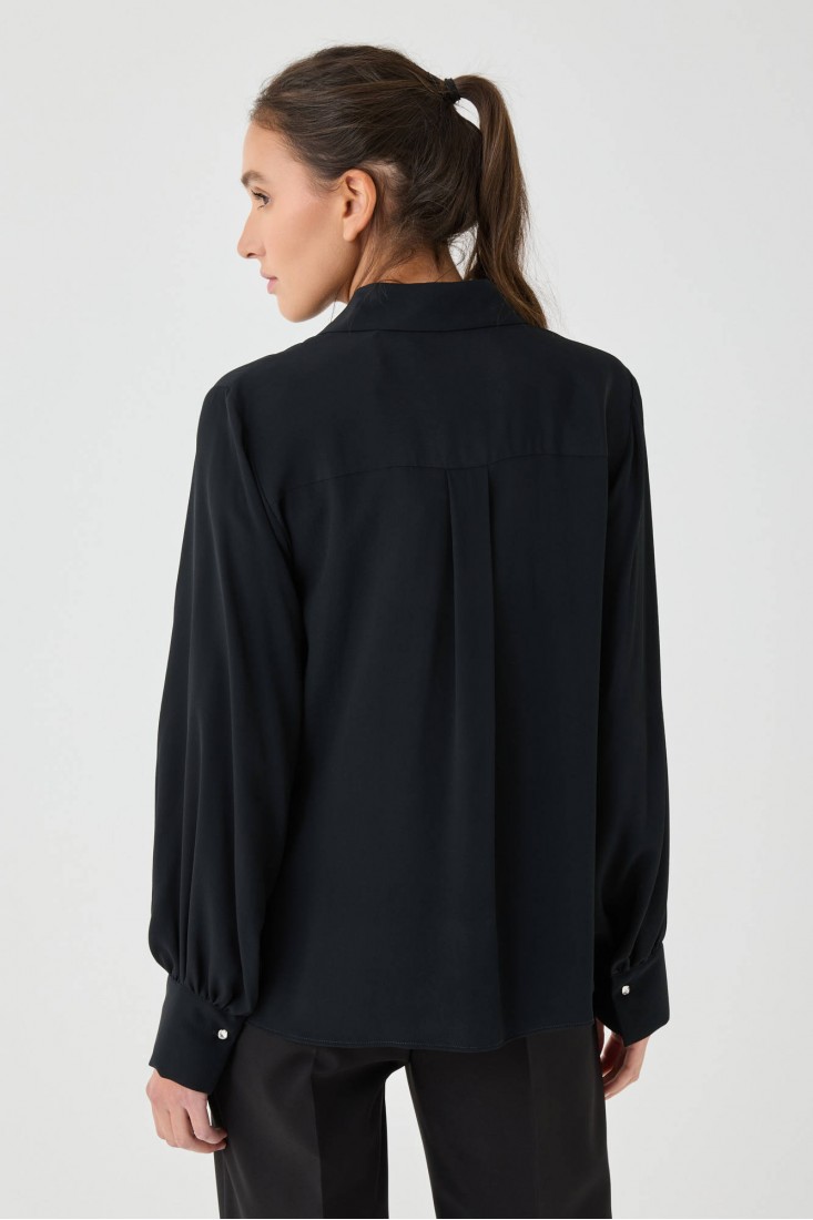 Zanetti 1965 Camicia con paillettes in crepe de chine 2025