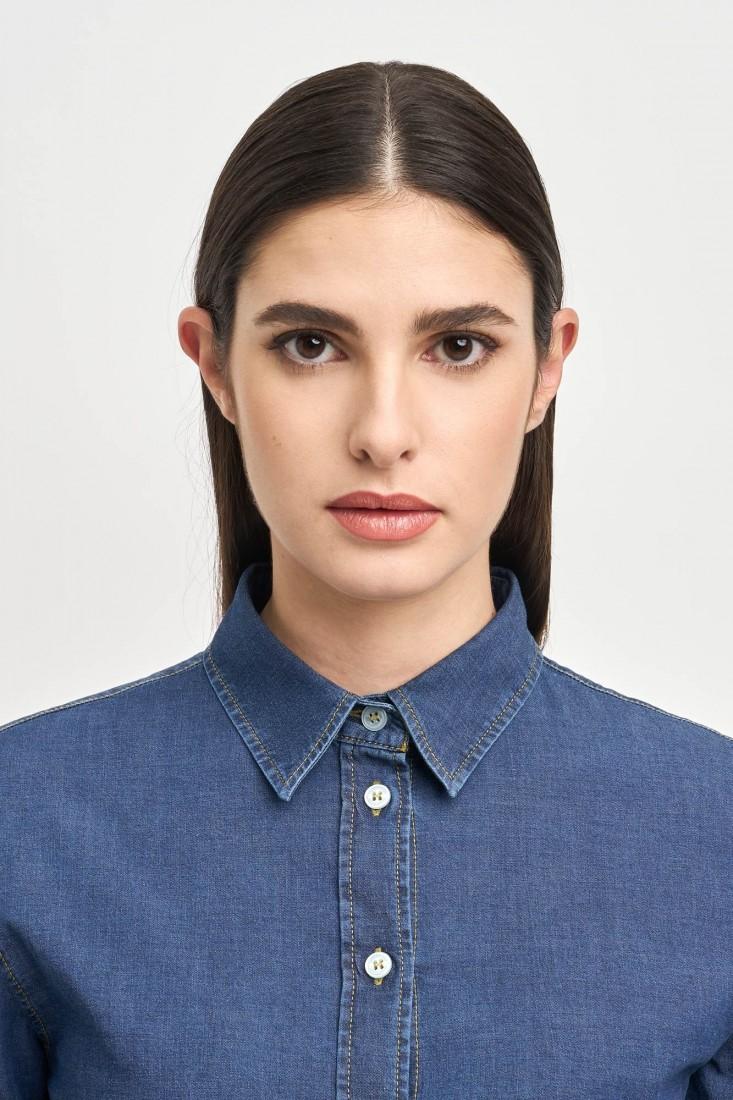 Zanetti 1965 Camicia in denim stretch STEFY Soddisfazione Garantita