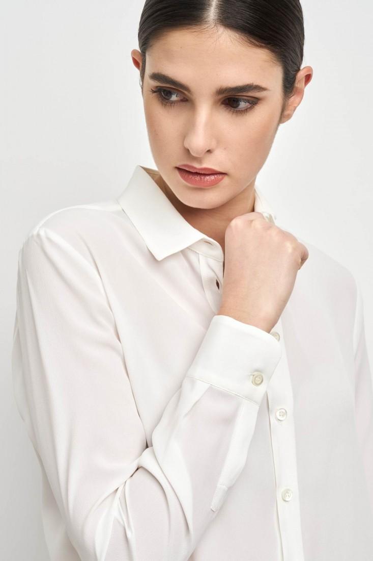 Zanetti 1965 Camicia morbida in crepe de chine Negozi Online