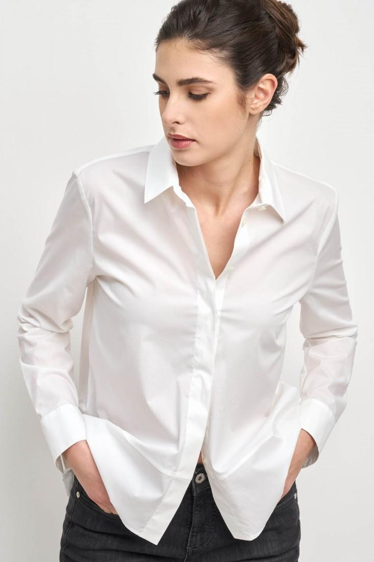Zanetti 1965 Camicia asimmetrica in cotone Consegna Veloce
