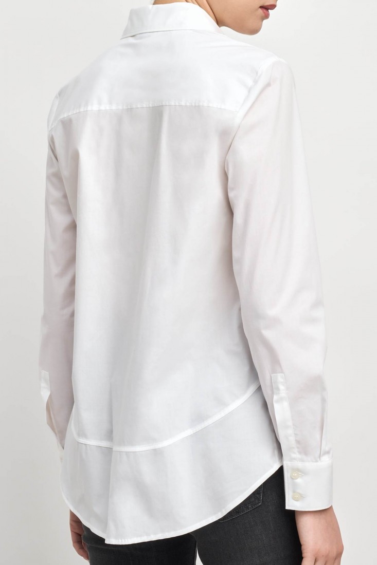 Zanetti 1965 Camicia asimmetrica in cotone Consegna Veloce
