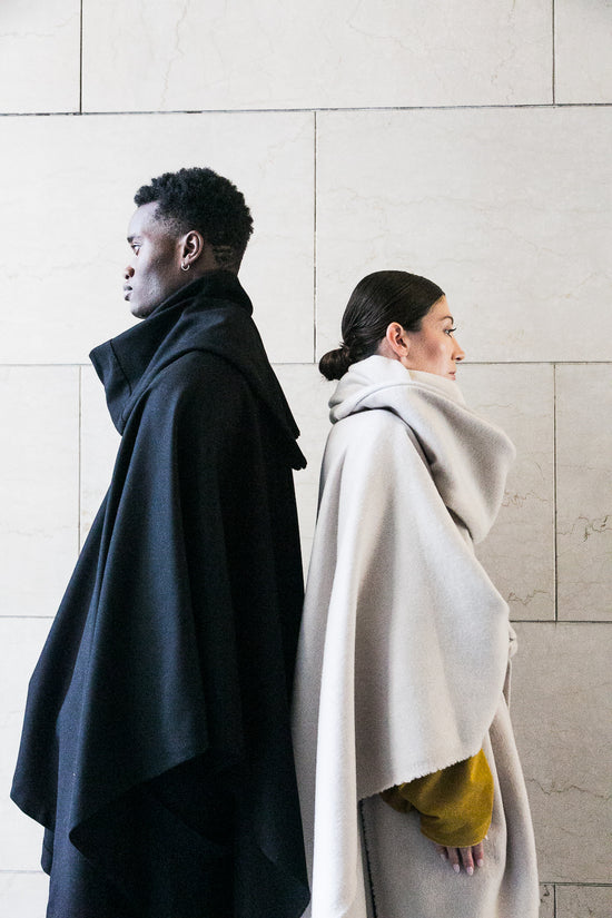 ﻿Zerobarracento Black or white recycled wool scarf Fino Al -60%