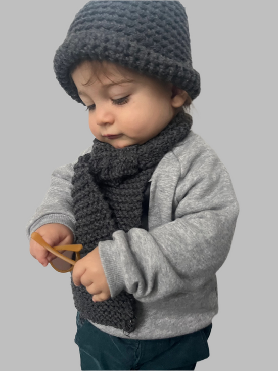 ﻿Zerobarracento Hand-knitted wool scarf for baby Online