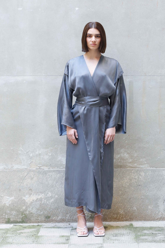 ﻿Zerobarracento Bemberg Kimono Wrap Dress Offerte