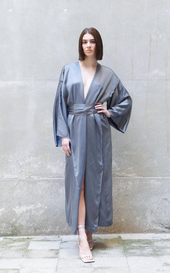 ﻿Zerobarracento Bemberg Kimono Wrap Dress Offerte