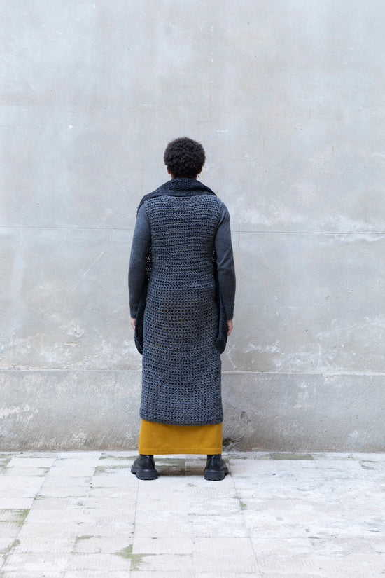 ﻿Zerobarracento Hand-Knit Maxi Wool Dress Vendita Economica