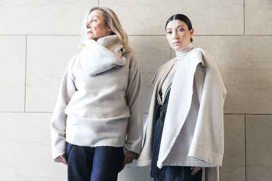 ﻿Zerobarracento High collar white wool pullover Moda