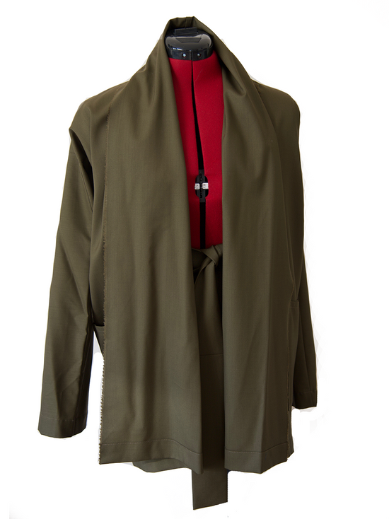 ﻿Zerobarracento TSUKESAGE BLAZER - Lilac Gray/Olive In Linea