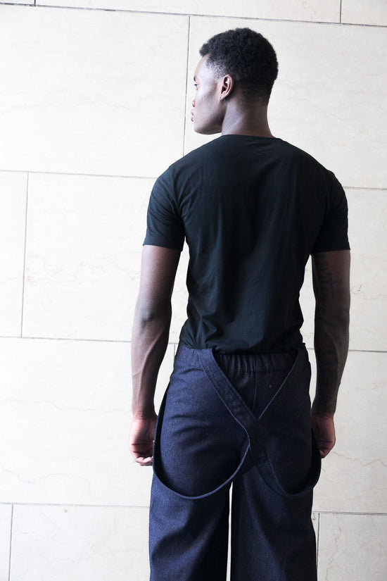 ﻿Zerobarracento Elasticated waist wide pants with braces Nuovo