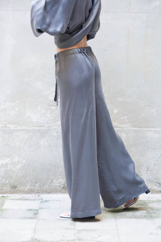 ﻿Zerobarracento Low Waist Long Wide Pants 100% Bemberg Soddisfazione Garantita