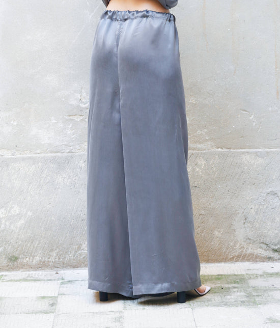 ﻿Zerobarracento Low Waist Long Wide Pants 100% Bemberg Soddisfazione Garantita