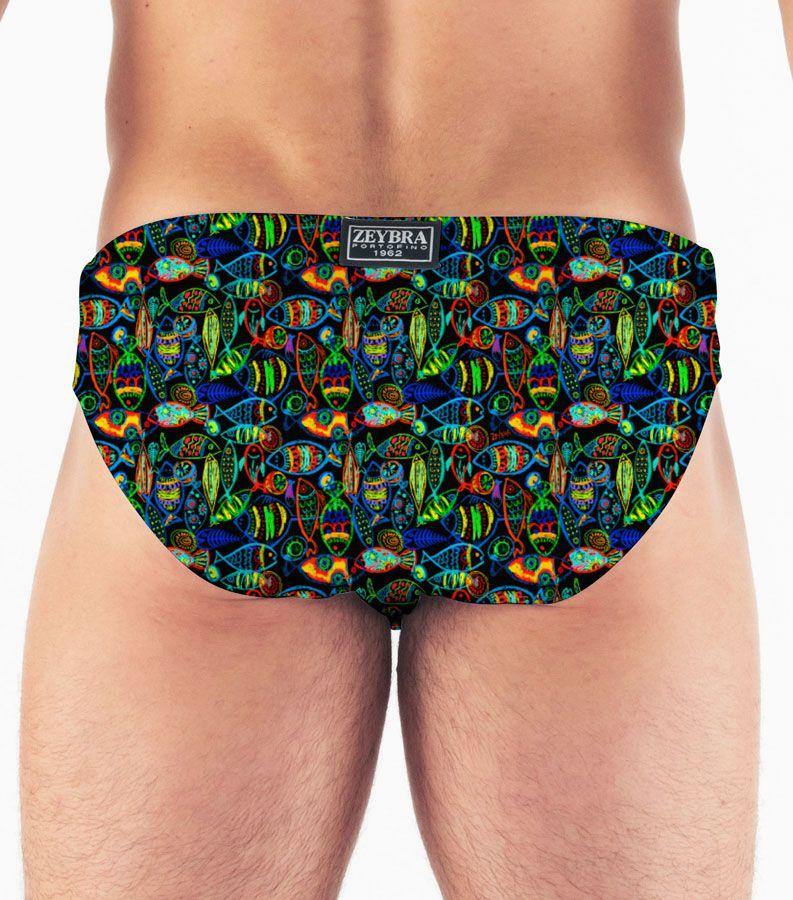 Zeybra SLIP UOMO PESCI CRAYON NERO Negozio