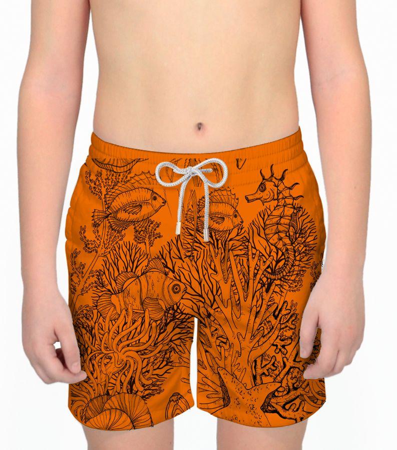 Zeybra COSTUME BAMBINO FLUO PRINT ORANGE FLUO Economico