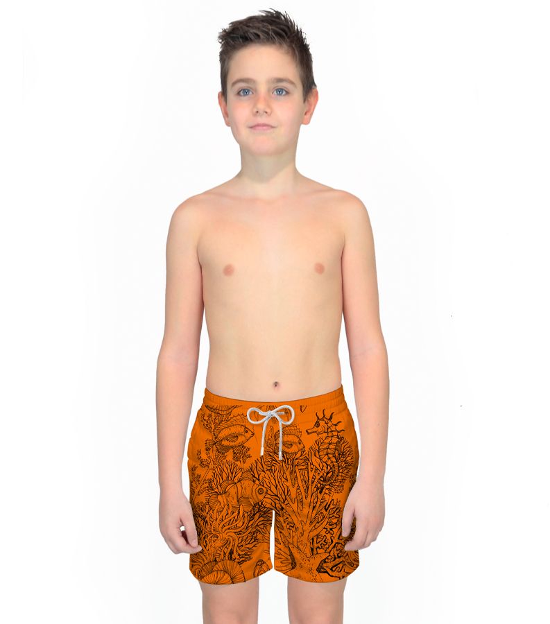 Zeybra COSTUME BAMBINO FLUO PRINT ORANGE FLUO Economico