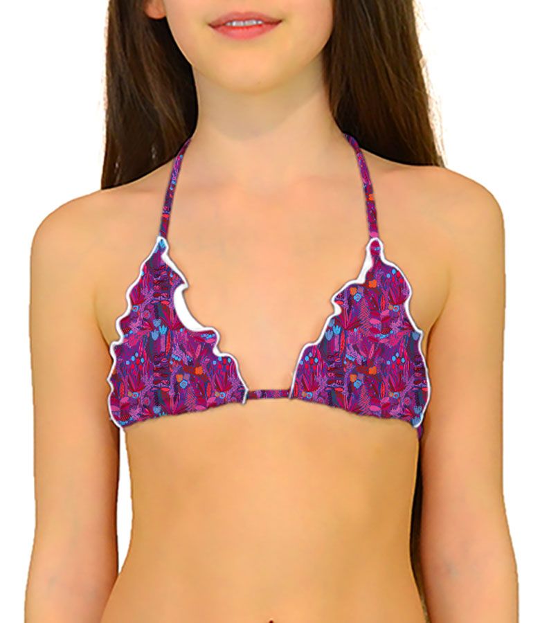 Zeybra TRIANGOLO BAMBINA ARRICCIATO BOTANIC FUXIA Outlet