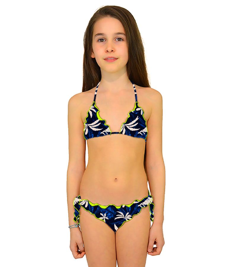 Zeybra TRIANGOLO BAMBINA REVERSIBILE FORESTA BLU Vendita Calda