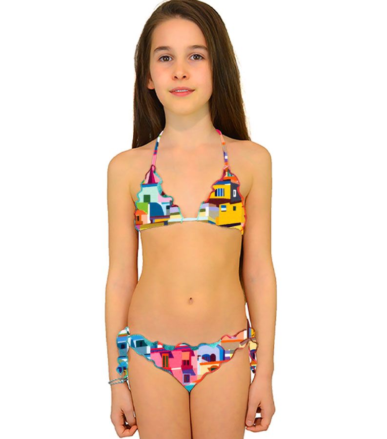 Zeybra TRIANGOLO BAMBINA REVERSIBILE AMALFI GIALLO Vendita Economica