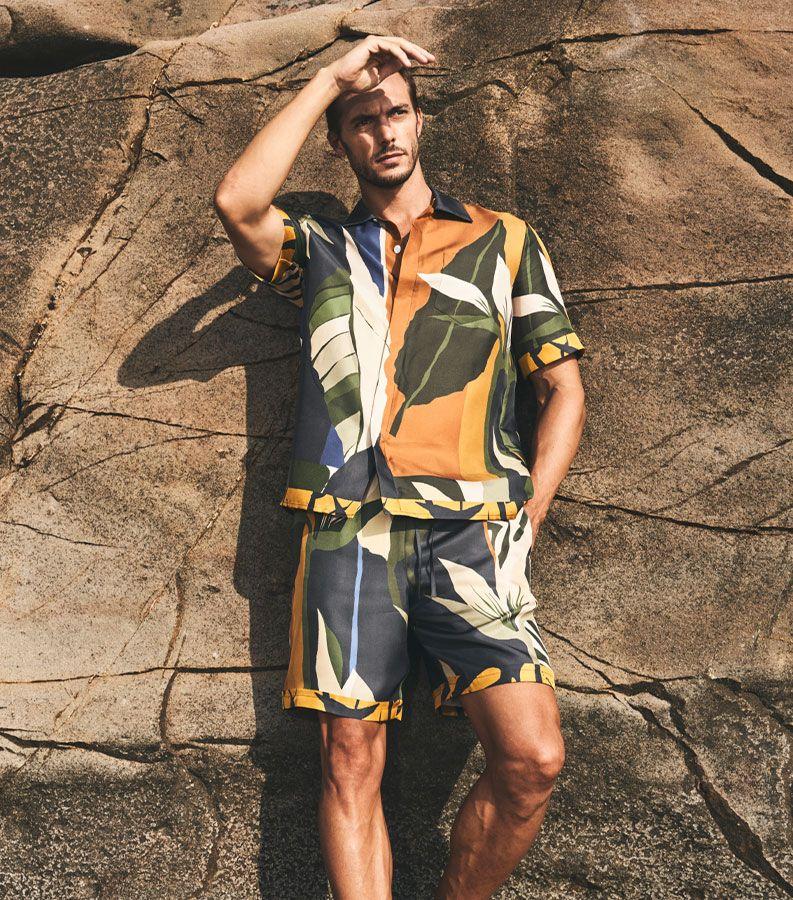 ZeybraZEYBRA PORTOFINO - CAMICIA AFRICAN IN SETA Nuova
