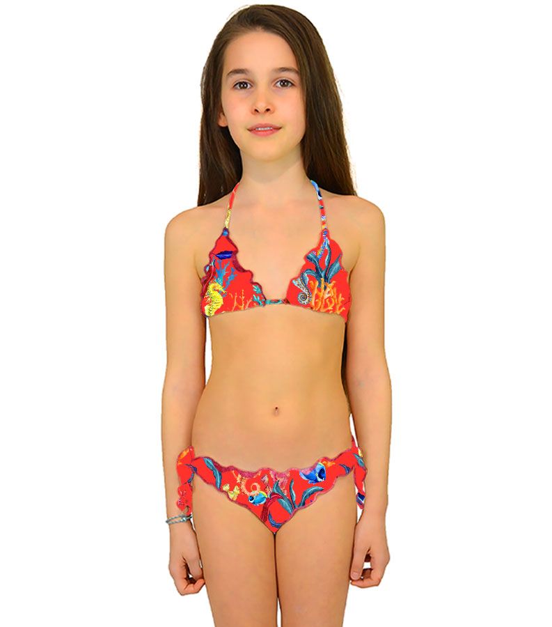 Zeybra TRIANGOLO BAMBINA REVERSIBILE CORALLI ORANGE Qualità