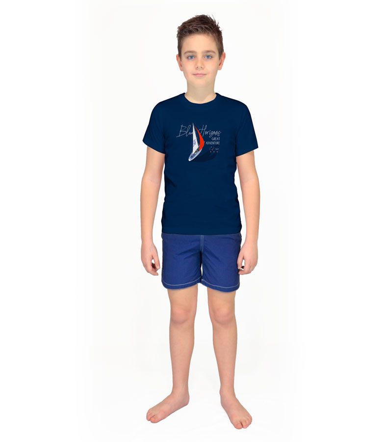 Zeybra T-SHIRT BAMBINO BLU In Saldo