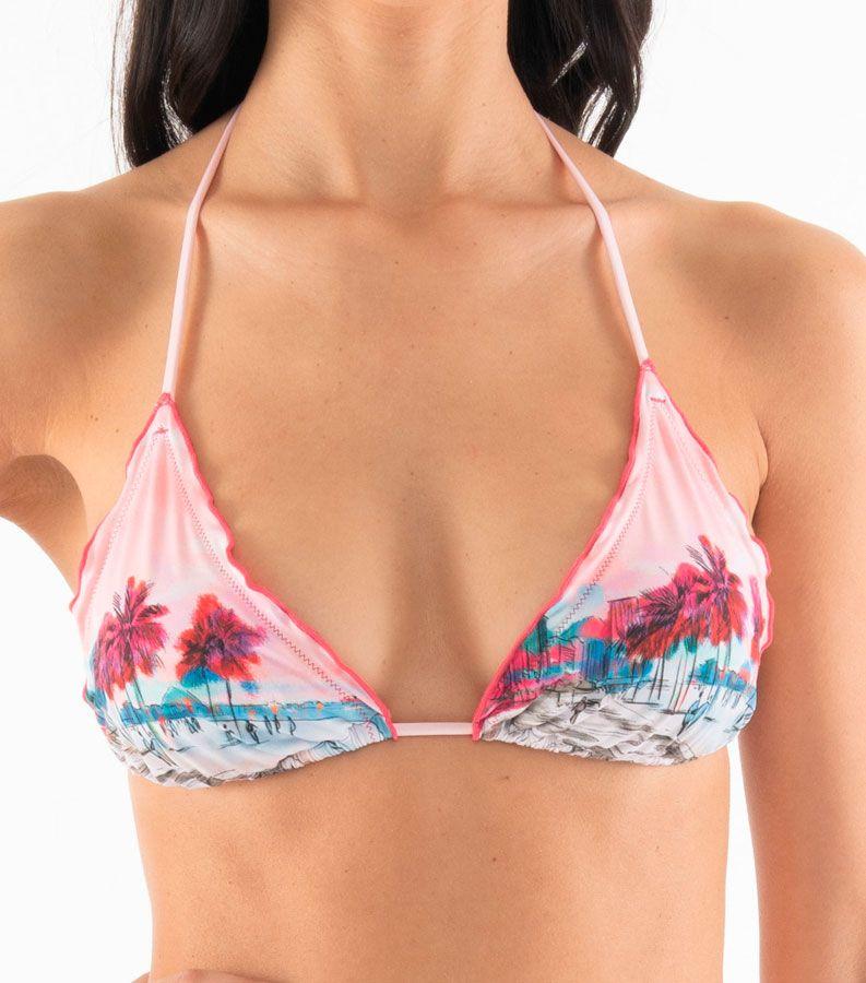 Zeybra TRIANGOLO DONNA ARRICCIATO BRASILE ROSA Spedizione Gratuita