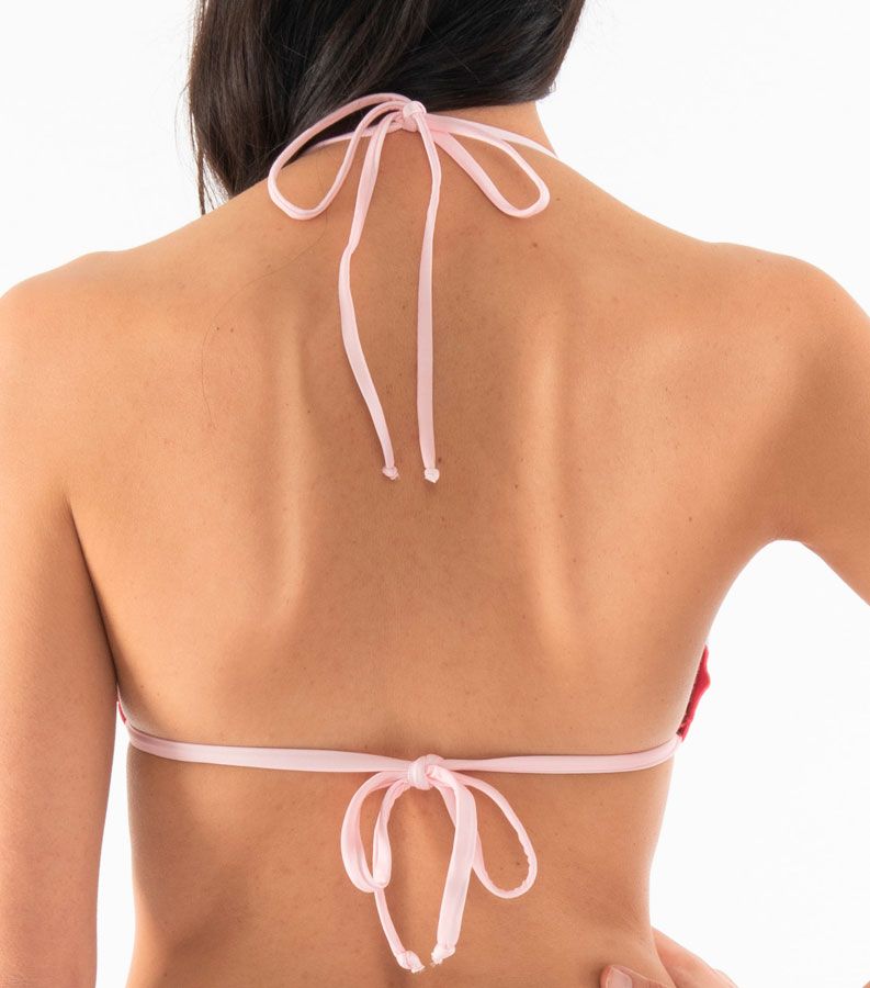 Zeybra TRIANGOLO DONNA ARRICCIATO BRASILE ROSA Spedizione Gratuita