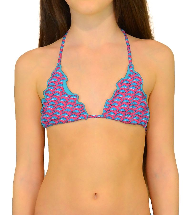 Zeybra TRIANGOLO BAMBINA ARRICCIATO DELFINI PINK Online