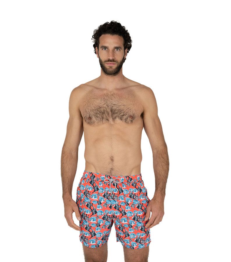 Zeybra COSTUME UOMO PESCI RECYCLED CORALLO FLUO Convenienza