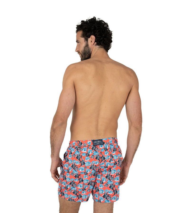 Zeybra COSTUME UOMO PESCI RECYCLED CORALLO FLUO Convenienza