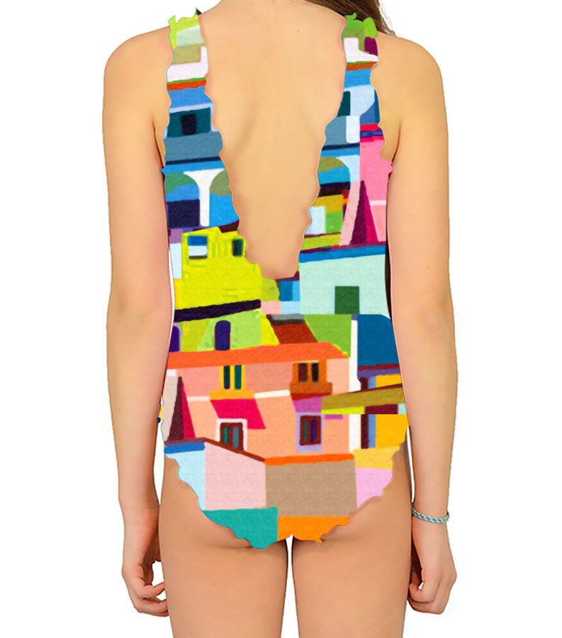 Zeybra COSTUME INTERO BAMBINA AMALFI GIALLO Vendite Flash