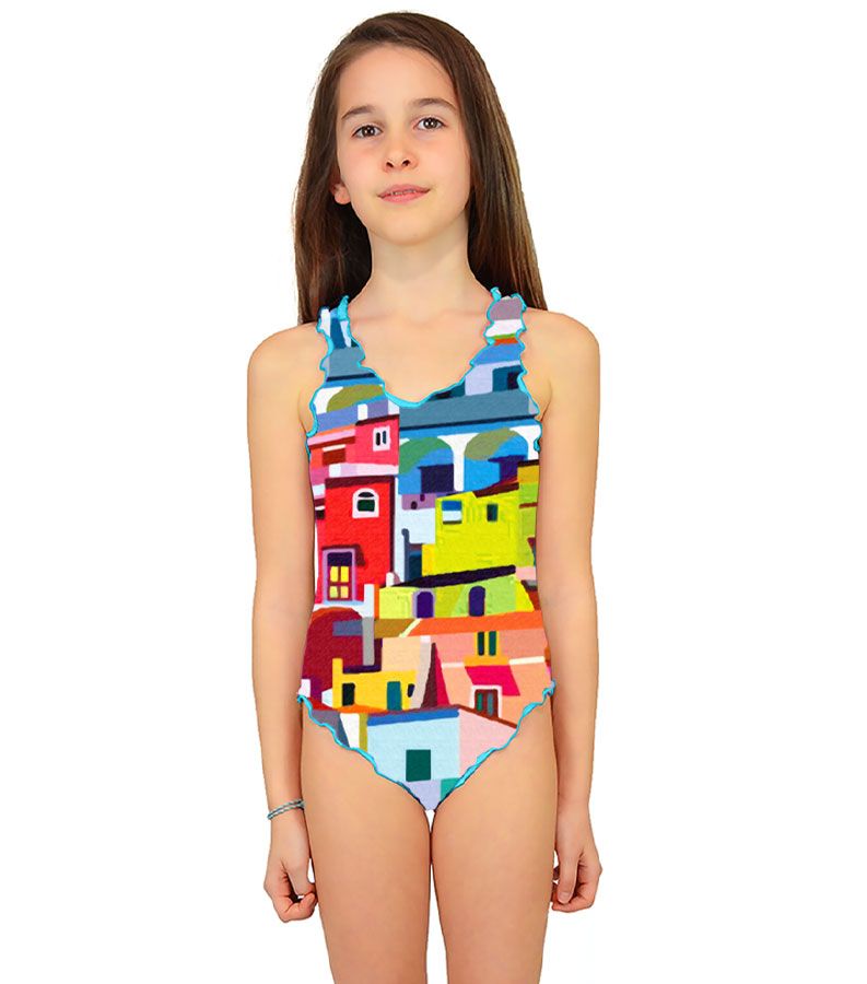 Zeybra COSTUME INTERO BAMBINA AMALFI GIALLO Vendite Flash