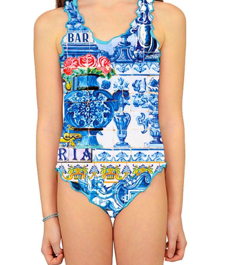 Zeybra COSTUME INTERO BAMBINA CERAMICA BIANCO In Saldo